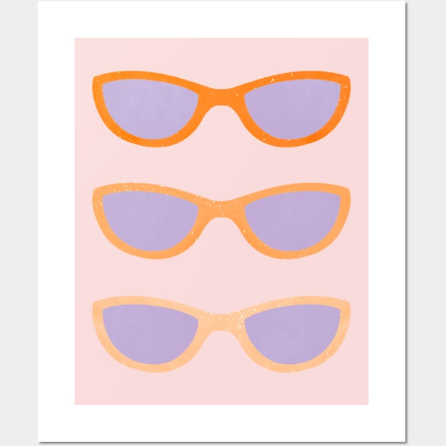 Orange and purple sunglasses Wall Art by Home Cyn Home 